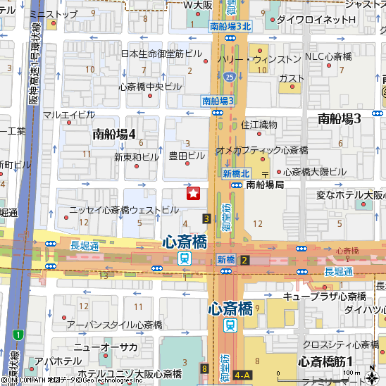 ＳＢＪ銀行大阪ローンセンター付近の地図